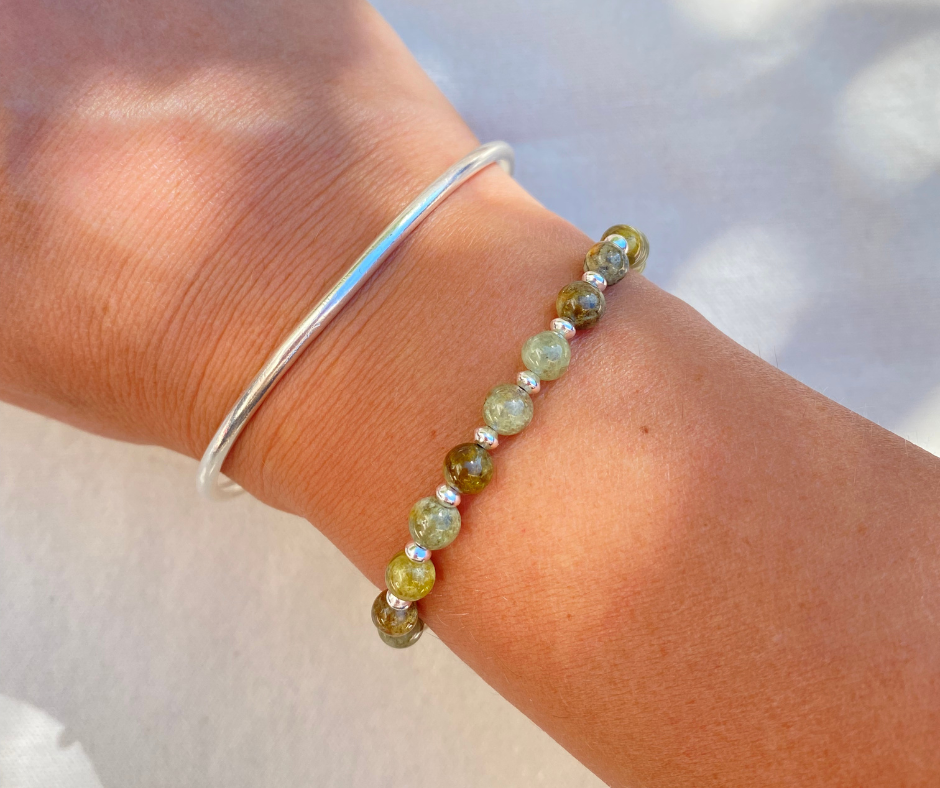 GRENAT VERT/ARGENT